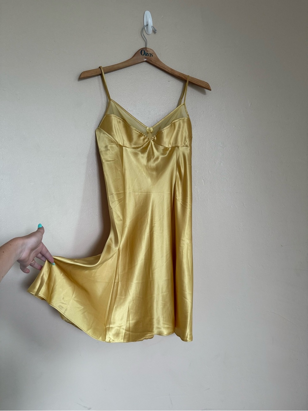 100% Silk NWT 1998 Vintage Victoria’s Secret Gold Dress